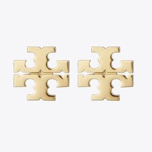 Tory Burch Gold Logo Stud Earrings